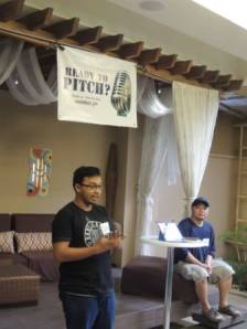 Dino Alcoseba pitching the idea behind sportscout.ph